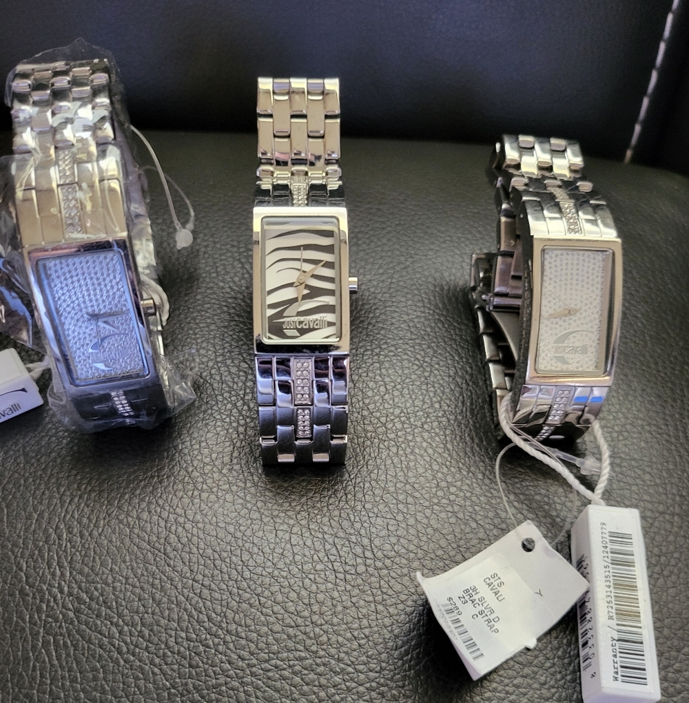 Just Cavalli Silver Watch with Rectangular Dial N… - image 1